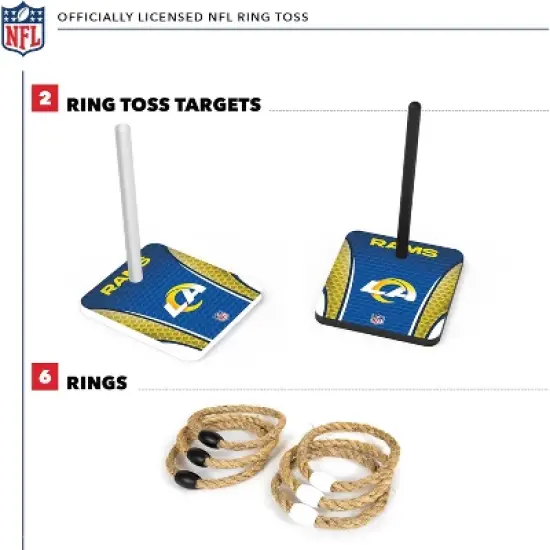 NFL Los Angeles Rams Solid Wood Quoits Toss Game image {1}