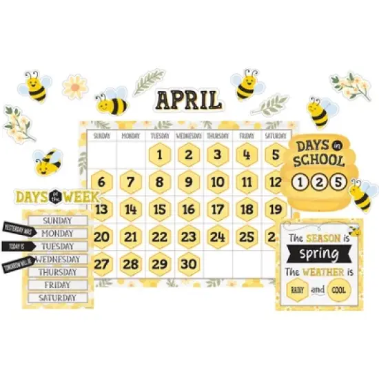 Teacher Created Resources&reg; Buzzing Bees Calendar Bulletin Board Set, 131 Pieces image {3}