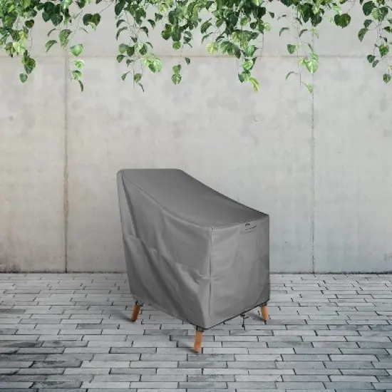 KHOMO GEAR Patio Chair Cover &ndash; Premium Heavy-Duty Outdoor Furniture Cover for All-Weather Protection &ndash; Waterproof, Durable - Grey image {1}