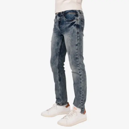 X RAY Boy's Ripped and Repaired Stretch Jeans image {2}