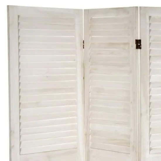 5 1/2 ft. Tall Modern Venetian Room Divider - White (3 Panels) image {1}