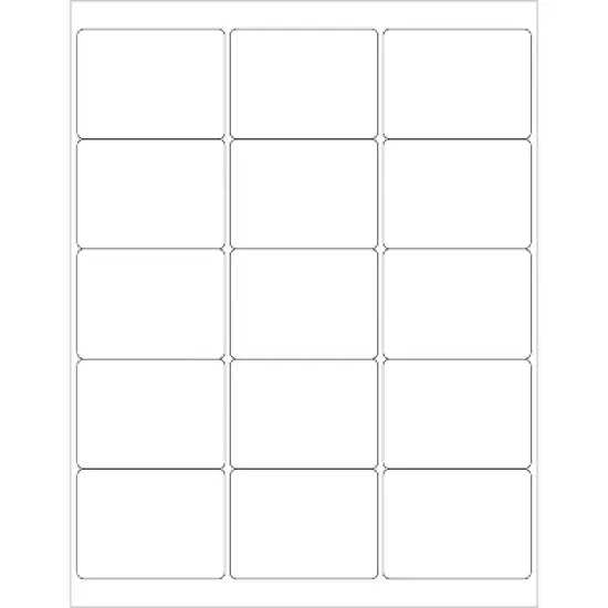 Tape Logic Laser Labels Rectangle 2.6875" x 2" White 1500/Case (LL114) image {1}