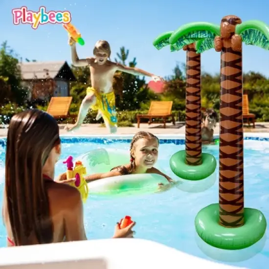Playbees Giant Inflatable Palm Tree 6 Foot - 2PK image {6}
