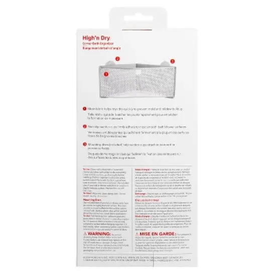 Munchkin High'n Dry Corner Bath Toy Organizer - Gray image {4}