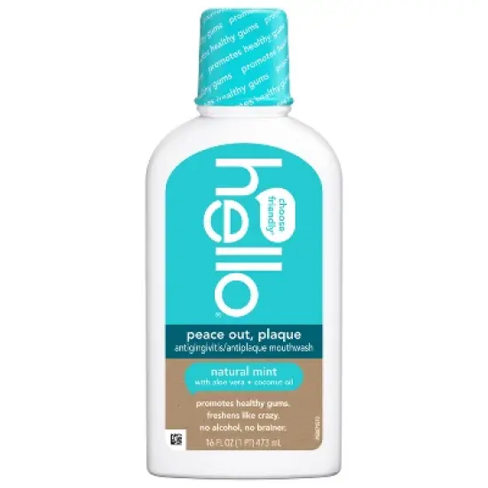hello Peace Out Plaque Fluoride-Free and Alcohol-Free Mouthwash- 16 fl oz image {12}