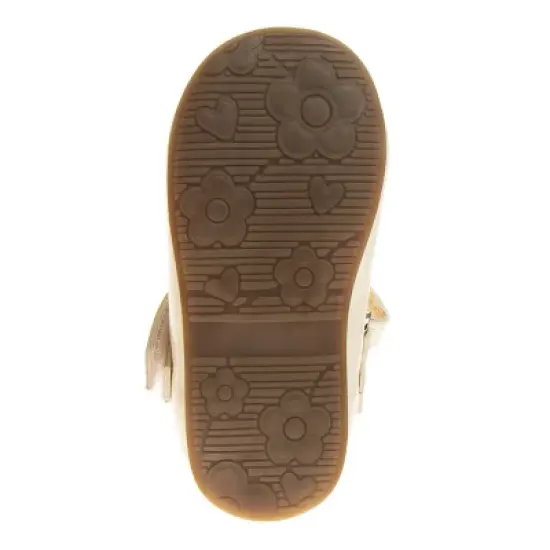 Josmo Baby Girls' Mary Jane Flats with Flower Detail: Non-Slip Soft Sole Newborn Infant Toddler First Walker Crib Dress Shoes image {6}