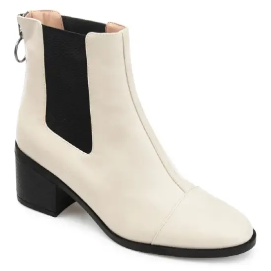 Journee Collection Womens Nigella Tru Comfort Foam Back Heel Zip Stacked Heel Booties image {10}