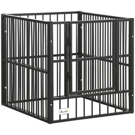 PawHut 33" - 60" x 31.5" Indoor & Outdoor Dog Playpen for Small & Medium Dogs, Dog Kennel Outdoor Playpen Dog Exercise Pen, Dog Run Enclosure image {3}