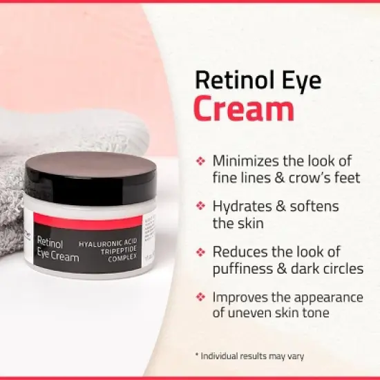 YEOUTH Retinol Eye Cream with Hyaluronic Acid and Tripeptides &ndash; 0.5 oz image {7}