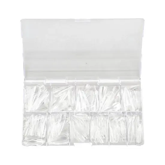 Unique Bargains Women's Seamless Pointed Fake Nails Clear 1 Set image {5}