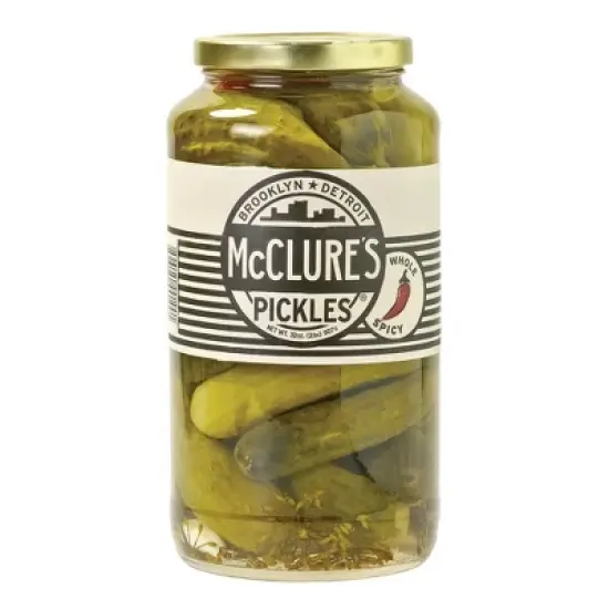 McClure's Whole Spicy Pickles - Case of 6/32 oz image {1}