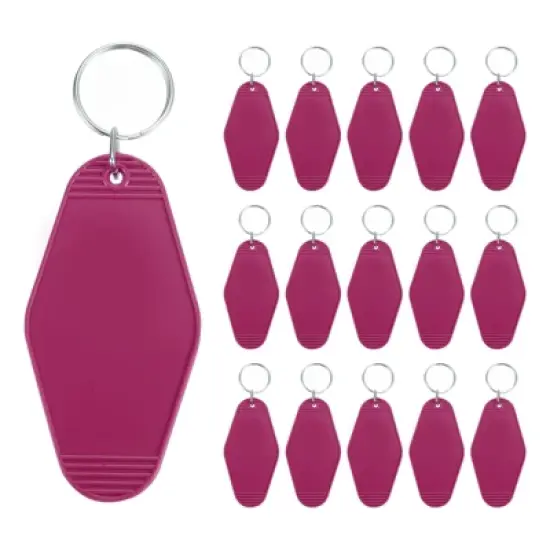 Unique Bargains Blank Vintage Motel Keychain for DIY Ornament Backpack Label 16 Pcs image {11}