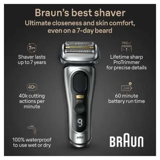 Braun Series 9-9517s Rechargeable Wet & Dry Electric Shaver image {1}