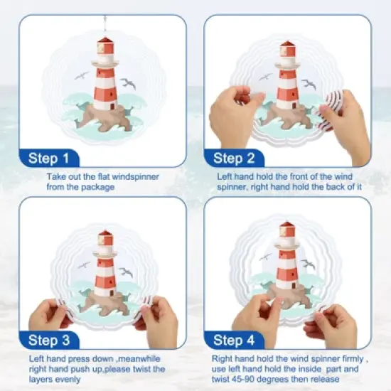 Unique Bargains Aluminum 3D Shape Waterproof Flexible Wind Chimes image {3}