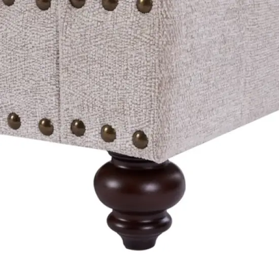 Upholstered 3 Seat/Loveseat/1 Seat Sofa Couches with Nailhead Accents, Scrolled Armrests, and Turned Legs-ModernLuxe image {4}