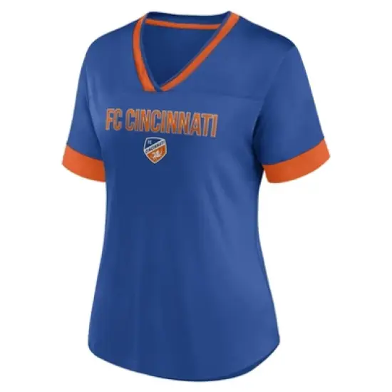 MLS FC Cincinnati Women's Two Tone V-Neck Jersey image {1}