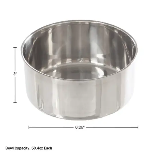 Pet Adobe Stainless-Steel Hanging Dog Bowl Set image {1}