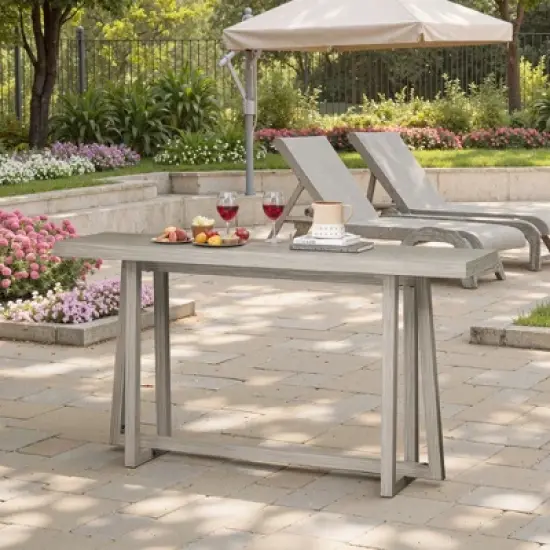 59.84'' Console Table, Stylish Rectangular Entryway Table, Outdoor Console Table for Patio, Sturdy Construction Hall Table, Sofa Table for Entrance image {4}