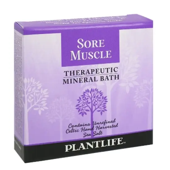 Sore Muscle Bath Salt Soak 3oz | Travel Size Mineral Soak for Muscle Relief & Recovery | Natural Aromatherapy | Plantlife image {1}