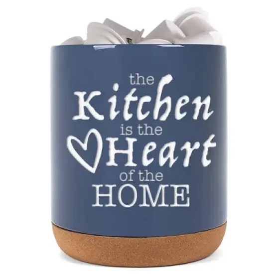 Elanze Designs Heart Of Home Navy Blue X-Large Cork Bottom Kitchen K-Cup Coffee Pod Holder image {1}