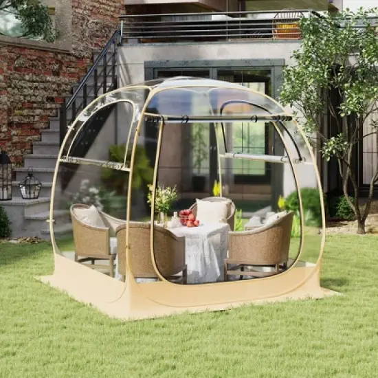 Tangkula 6 x 6 FT Instant Pop up Tent Weatherproof Shelter Sports Tent for 5-6 People image {1}