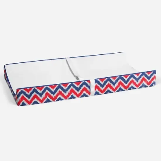 Bacati - MixNMatch Navy/Red White Changing Pad Cover image {3}