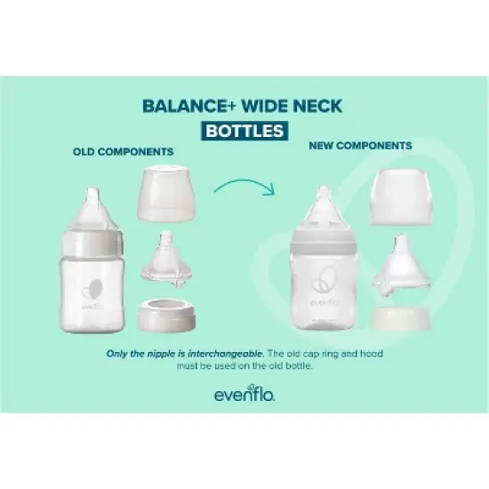 Evenflo Balance Wide-Neck Anti-Colic Baby Bottles - 9oz/2pk image {2}
