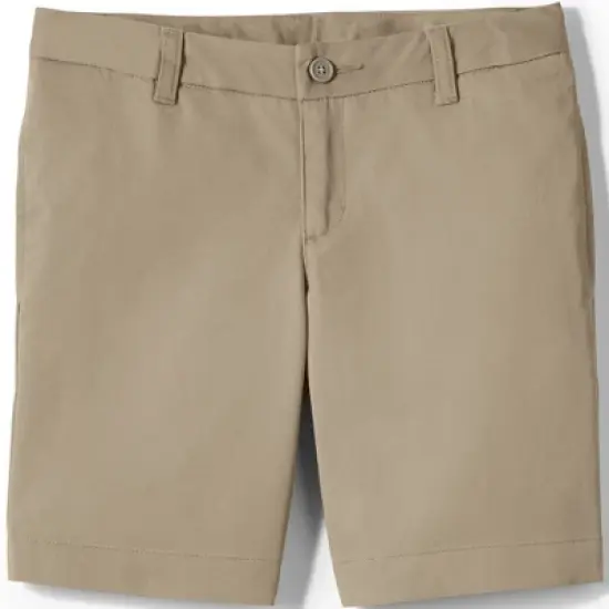 Lands' End Girls Plain Front Blend Chino Shorts image {6}