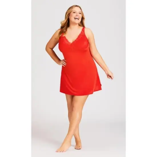 Women's Plus Size  Sexy Chemise - red | AVENUE image {5}