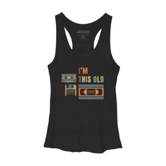 Women's Design By Humans I'm this old - Old data storage media By DsgnCraft Racerback Tank Top image {3}