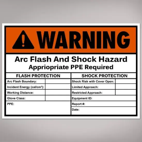 Avery Arc Flash/Shock Warning Labels, Waterproof, UV Resistant, Preprinted, Handwrite-Only, 3.5" x 5", 40 Warning Decal Labels image {7}