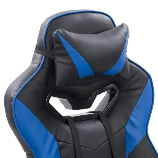 Doom Gaming Chair Black and Blue - CorLiving image {6}