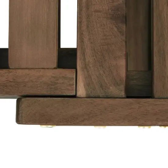 Adjustable Patio Daybed with Convertible Chaise Lounge, Acacia Wood, for Small Outdoor Spaces image {7}