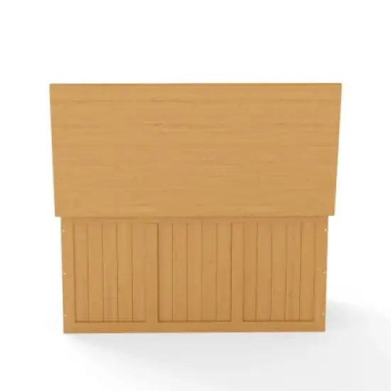 67-Gallon Outdoor Deck Box with Natural Wood Finish, All-Weather Patio Storage for Garden, Porches, or Poolside &ndash; The Pop Home image {6}