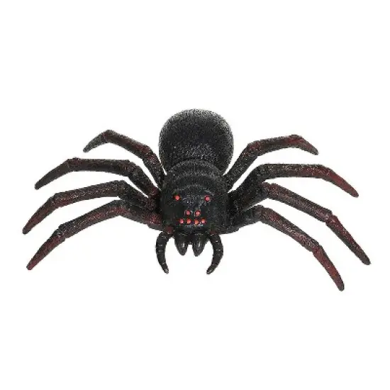 Seasons 20 in Black Plastic Spider Halloween Tabletop Decoration - Black image {1}