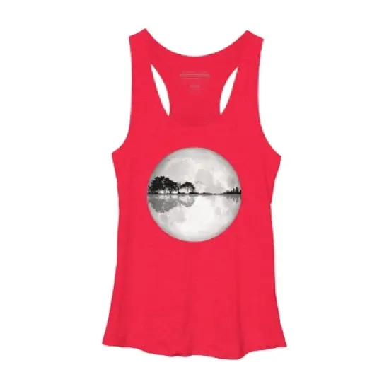 Women's Design By Humans Moonlight Nature Guitar II By Maryedenoa Racerback Tank Top image {4}