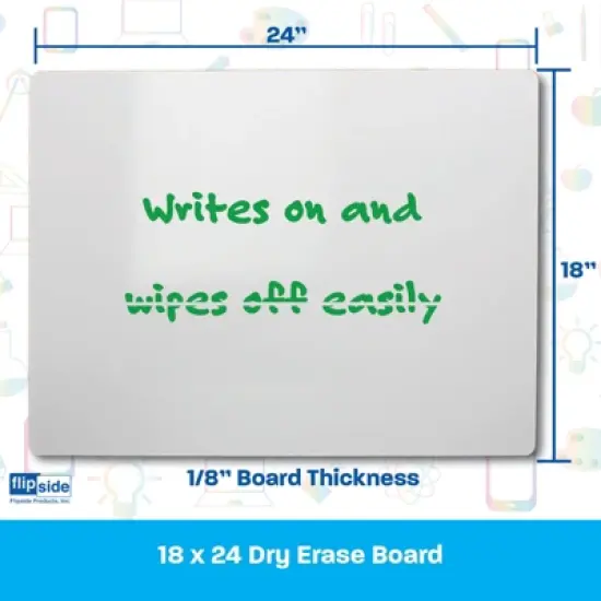 Flipside Products Dry Erase Board, 18" x 24" image {3}
