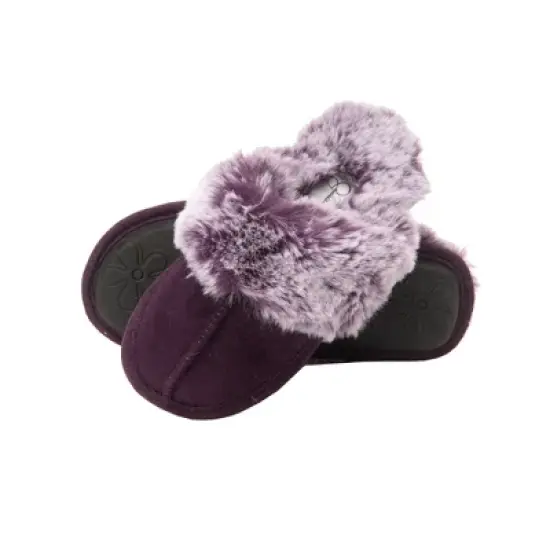 Jessica Simpson Girl's Micro-Suede Scuff Slippers image {6}