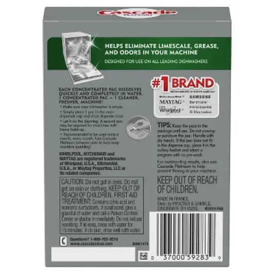 Cascade Platinum Dishwasher Cleaner - 3ct image {12}