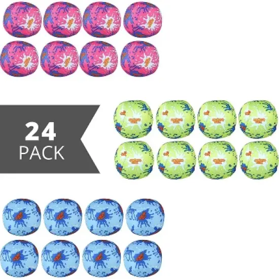 12 Pack - 3" Water Bomb Splash Balls - Beach Water Absorbent Ball Kids Pool Toys & Party Favors by 4E's Novelty image {1}