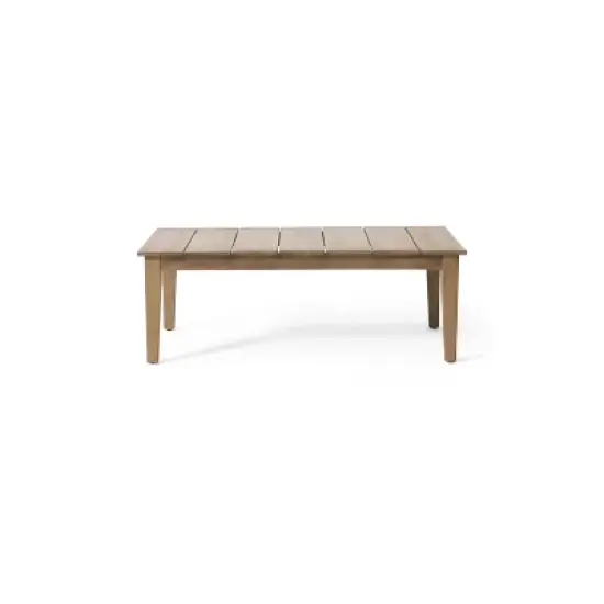 Christopher Knight Home Kiara Acacia Wood Outdoor Coffee Table Light Brown image {9}