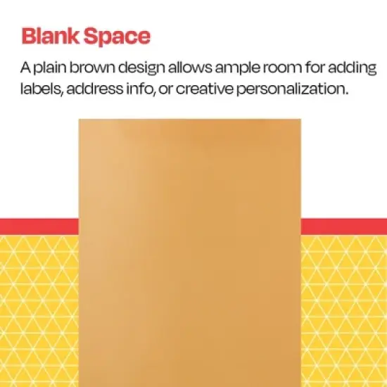 School Smart No Clasp Envelopes with Gummed Flap, 6 x 9 Inches, Kraft Brown, Pack of 500 image {5}