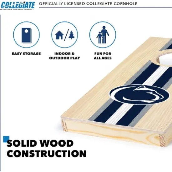 NCAA Penn State Nittany Lions 1'x2' Wood Cornhole Set image {2}