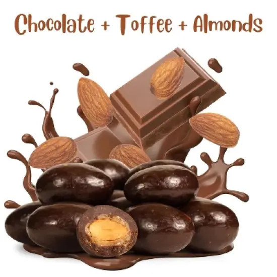 Chocolate Covered Toffee Almonds by It's Delish, 48 OZ Jumbo Container image {1}