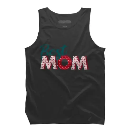Men's Design By Humans Best Mom Heart Pattern By Semir Tank Top image {3}