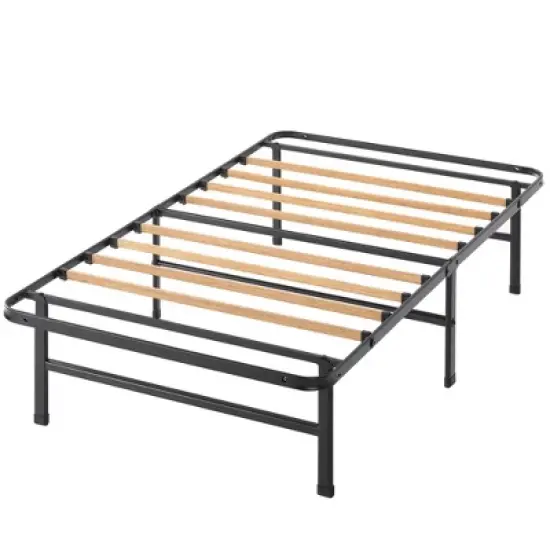14" SmartBase Essential Mattress Foundation Bed with Bamboo Slats Black - Zinus image {11}