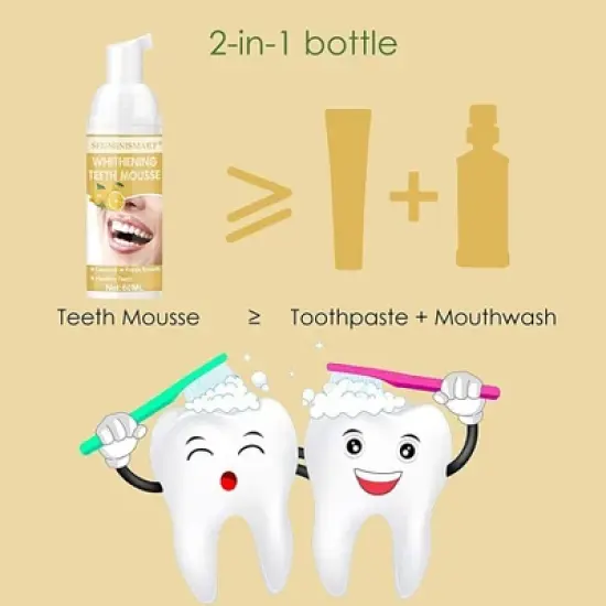 IGIA Total White Lemon Foam Toothpaste &ndash; Natural Whitening with Baking Soda & Dual Action Cleanse image {1}