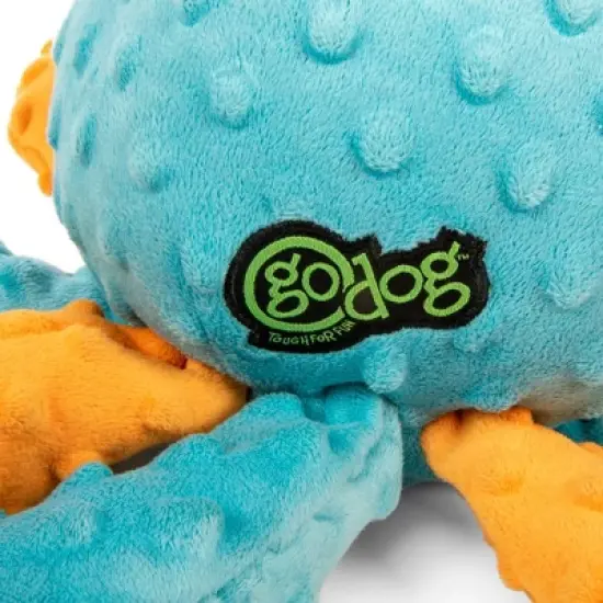 goDog Crazy Tugs Octopus Squeaky Plush Dog Toy, Chew Guard Technology image {2}