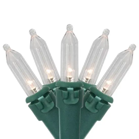 Northlight LED Mini Christmas Lights - Warm White  - 15.75&rsquo; Green Wire - 50ct image {1}