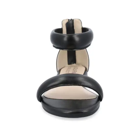 Journee Collection Womens Peytonn Back Heel Zip Ankle Strap Sandals Black 7 image {5}